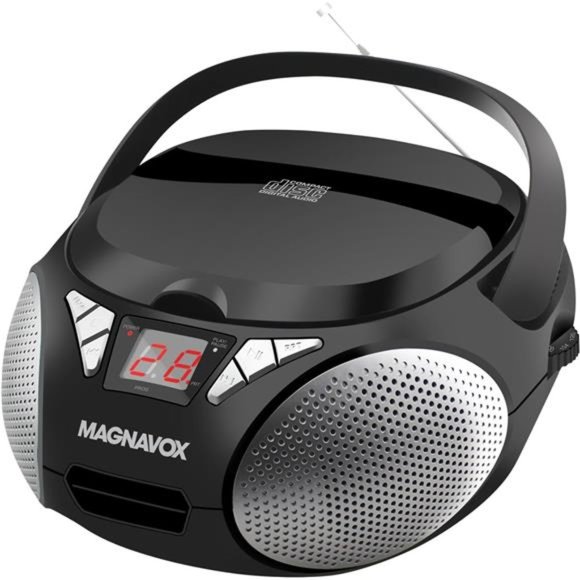 Portable Top Loading CD Boombox with AM/FM Stereo Radio in Black | CD-R/CD-RW - Picture 1 of 6
